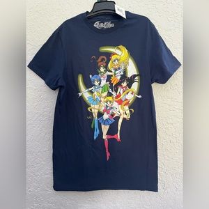 NWT Sailor Moon T-shirt Navy Blue Size Small